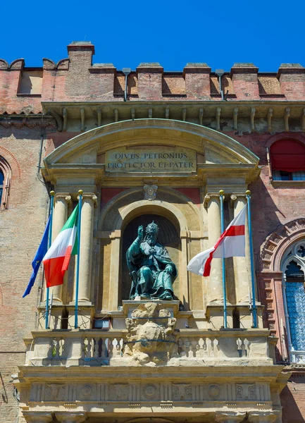 Palazzo Accursio w Bolonii, Emilia-Romania. Włochy. — Zdjęcie stockowe