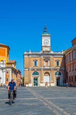Piazza Del Popolo Meydanı Ravenna, Emilia-Romagna. İtalya.