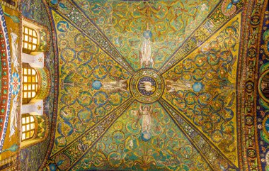 San Vitale Ravenna, Emilia-Romagna Bazilikası. İtalya.