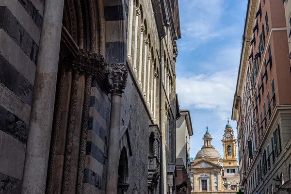 San Lorenzo katedral Santi Ambrogio Kilisesi, Genova. Liguria, — Stok fotoğraf