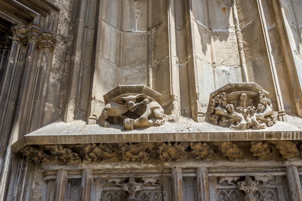 Katedrála Santa Maria Girona. Katalánsko, Španělsko. — Stock fotografie