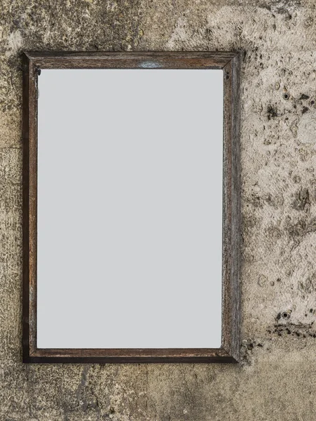 Біла панель в порожній на стіні . — стокове фото
