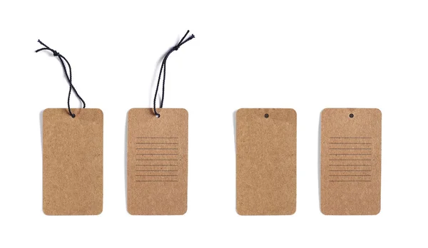 Cardboard Hang Tags Labelling — Stock Photo, Image