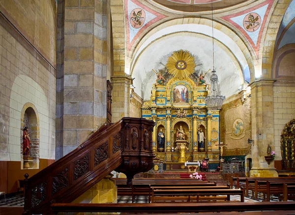 Pasaia Espanha Julho 2021 Nave Central Igreja Paroquial San Pedro — Fotografia de Stock