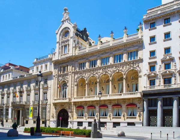 2021年7月28日 西班牙马德里 马德里皇家赌场的主要立面 从Alcala街看到的西班牙马德里 — 图库照片