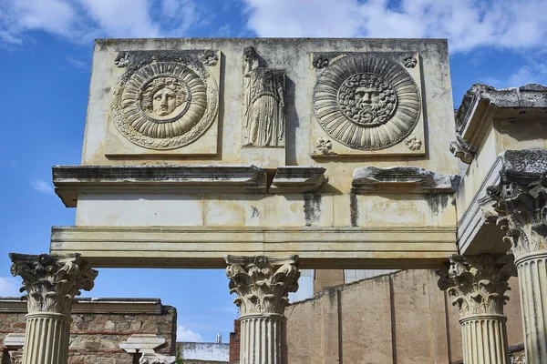 Medusa Jupiter Ammon Clypeu Medaillon Forum Romanum Van Merida Provincie — Stockfoto