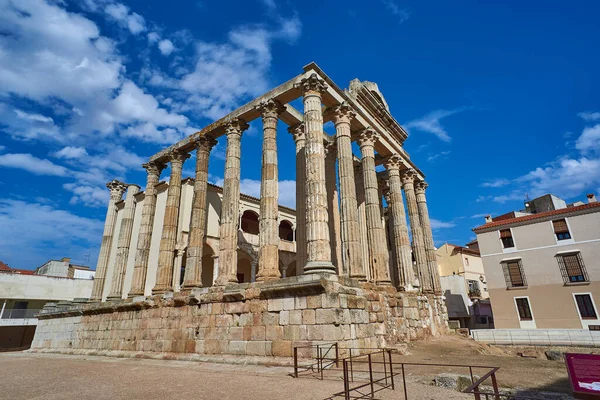 Restos Arqueológicos Templo Romano Diana Centro Mérida Província Badajoz Extremadura — Fotografia de Stock