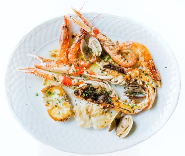 ızgara deniz ürünleri.