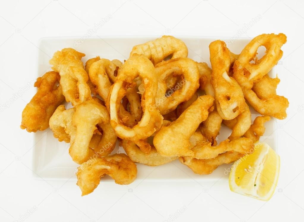 Fried squid rings.
