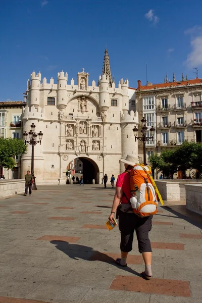 Ponte e Arco di Santa Maria, Burgos. Spagna — Foto Stock