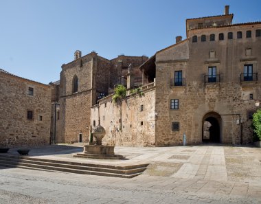 Plasencia, Caceres St Nicolas meydanda. İspanya