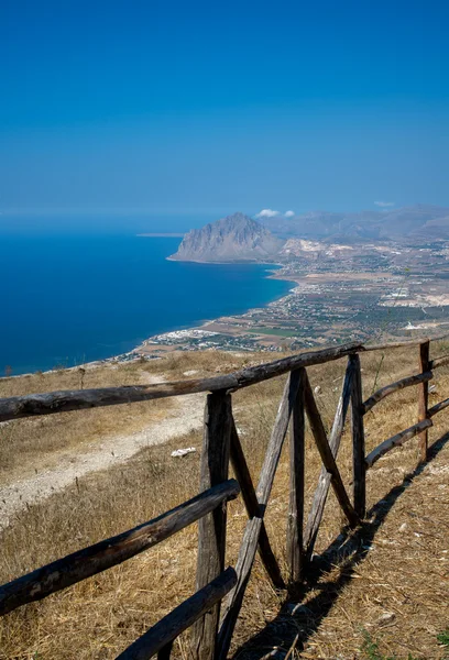 Golf van Bonagia en Monte Cofano. Trapani, Sicilië, Italië. — Stockfoto