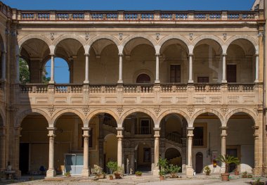 Biblioteca nazionale Palermo. Sicilya, İtalya.