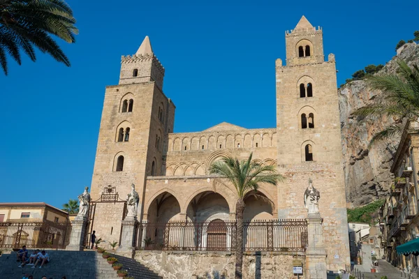Kathedraal basiliek van Cefalu, Sicilië. Italië. — Stockfoto