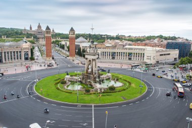 Plaza d'Espanya veya İspanya Meydanı. Barcelona, İspanya.