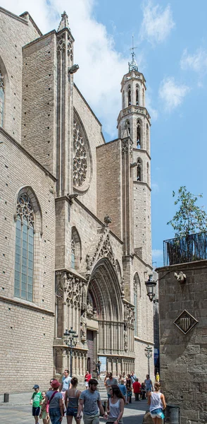 Basilica de Santa Maria del Mar, Barcelona, Spanyolország. — Stock Fotó