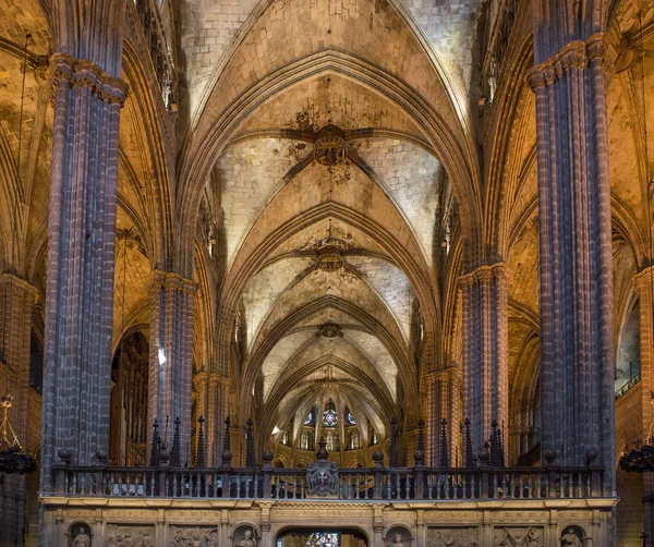 Santa Eulalia, Metropolitan Cathedral Basilica i Barcelona, Spanien. — Stockfoto