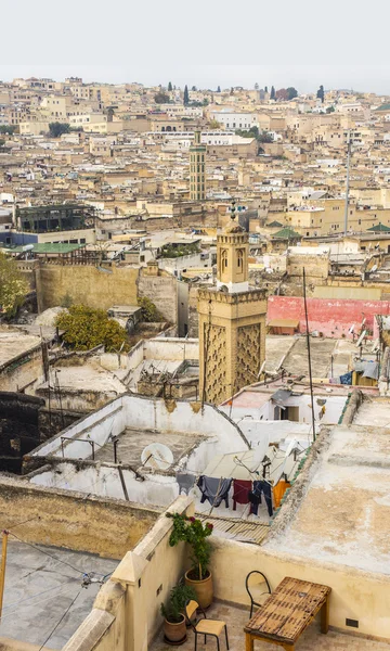 View of the rooftops of the Fez medina. Fez, Morocco. — Stock Photo, Image