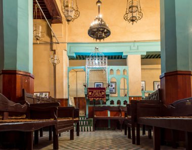 İbn Danan sinagog Mella içinde. Fez El Jdid, Fas.