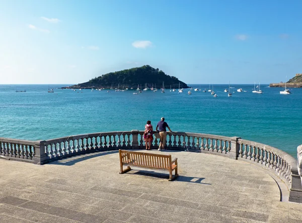 Baia di Concha a San Sebastian, Guipuzcoa. Spagna — Foto Stock