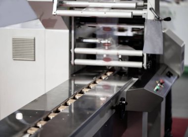 Gıda endüstrisinde yatay akış otomatik kurabiye kesesi paketleme makinesi