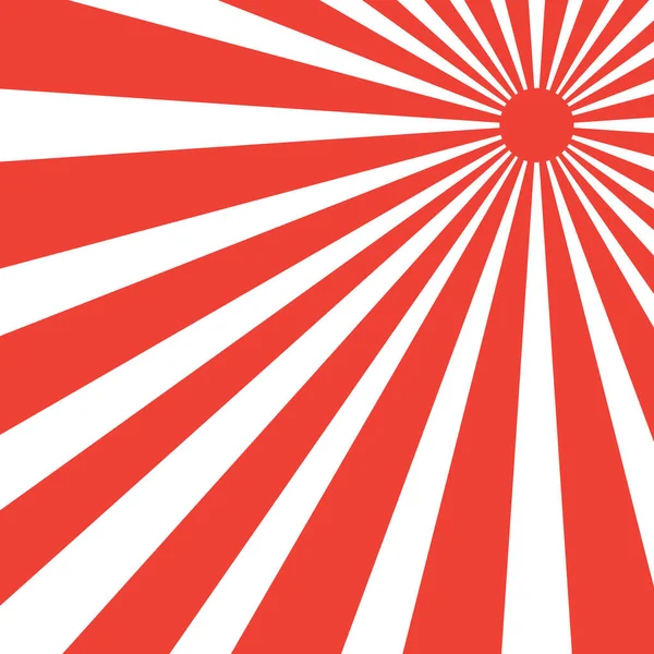 Rayon Soleil Graphique Créatif Bande Couleur Rouge Sur Fond Blanc — Image vectorielle