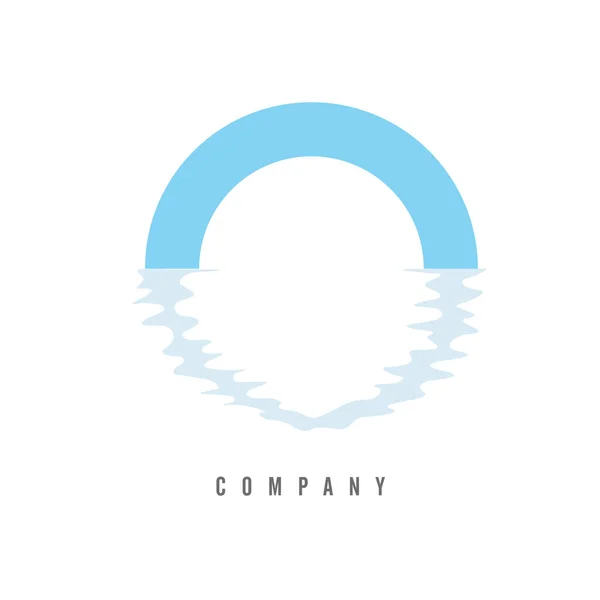 Logotyp Vit Bakgrund Brev Företagets Logotyp Kreativ Abstrakt Symbol Reflektion — Stock vektor