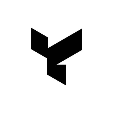 Y harfi logosunu görmeniz gerekir. Simgesi tasarım. Şablon öğeleri - vektör işareti