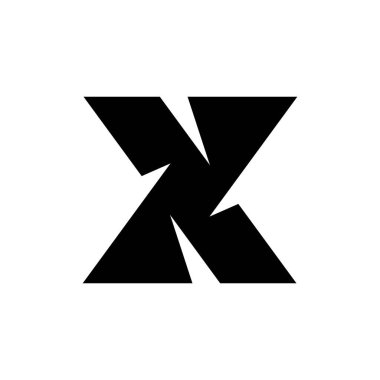 Mektup X logosu. Simgesi tasarım. Şablon öğeleri - vektör işareti