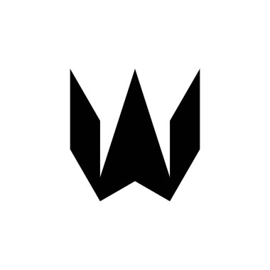 Harf W logo. Simgesi tasarım. Şablon öğeleri - vektör işareti