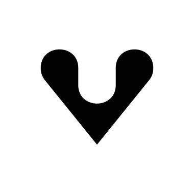 Harf V logosunu görmeniz gerekir. Simgesi tasarım. Şablon öğeleri - vektör işareti