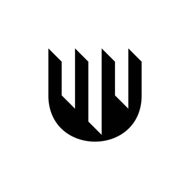 U harfi logosu. Simge tasarımı. Şablon ögeleri - vektör işareti