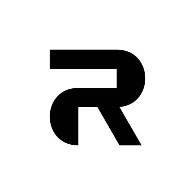 Harf R logosunu görmeniz gerekir. Simgesi tasarım. Şablon öğeleri - vektör işareti