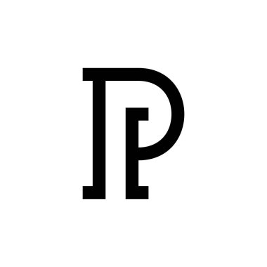 P harfi logosunu görmeniz gerekir. Simgesi tasarım. Şablon öğeleri - vektör işareti