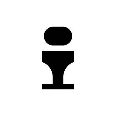 Harf ı logo. Simgesi tasarım. Şablon öğeleri - vektör işareti