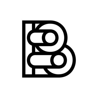 B harfi logosunu görmeniz gerekir. Simgesi tasarım. Şablon öğeleri - vektör işareti