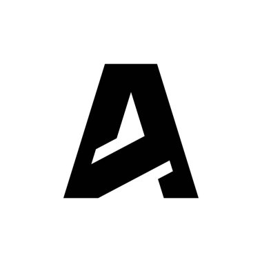Harf A logo. Simgesi tasarım. Şablon öğeleri - vektör işareti