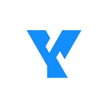 Y harfi logosunu görmeniz gerekir. Simgesi tasarım. Şablon öğeleri - vektör işareti