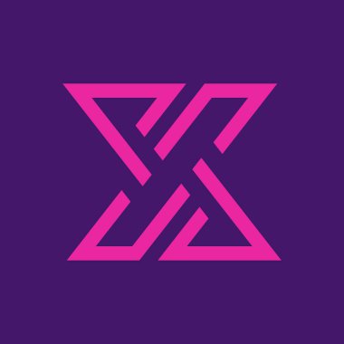 Mektup X logosu. Simgesi tasarım. Şablon öğeleri - vektör işareti