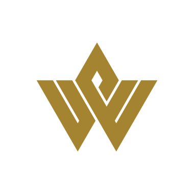 Harf W logo. Simgesi tasarım. Şablon öğeleri - vektör işareti