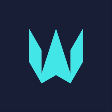 Harf W logo. Simgesi tasarım. Şablon öğeleri - vektör işareti
