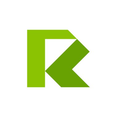 Harf R logosunu görmeniz gerekir. Simgesi tasarım. Şablon öğeleri - vektör işareti