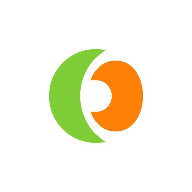 O harfi logosunu görmeniz gerekir. Simgesi tasarım. Şablon öğeleri - vektör işareti