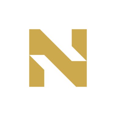 N harfi logosunu görmeniz gerekir. Simgesi tasarım. Şablon öğeleri - vektör işareti