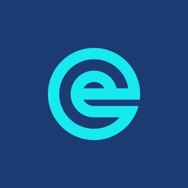 E harfinin logosunu görmeniz gerekir. Simgesi tasarım. Şablon öğeleri - vektör işareti