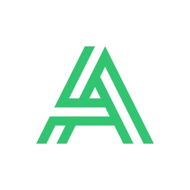 Harf A logo. Simgesi tasarım. Şablon öğeleri - vektör işareti
