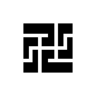 Soyut logo. Simge tasarımı. Şablon ögeleri - vektör işareti