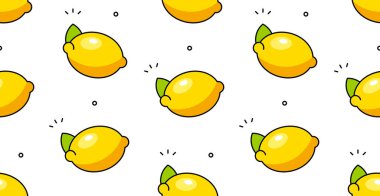 Limonsuz desen. Vektör el çizimi resimleme