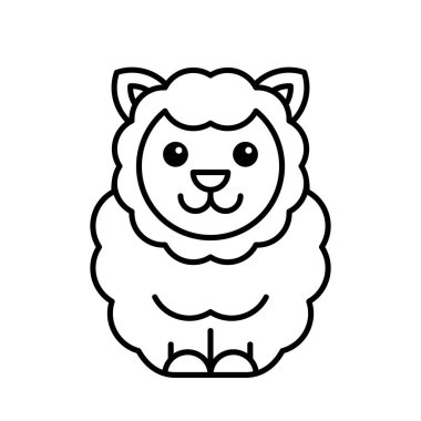 Koyun simgesi. Simge tasarımı. Şablon ögeleri