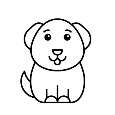 Köpek ikonu. Simge tasarımı. Şablon ögeleri